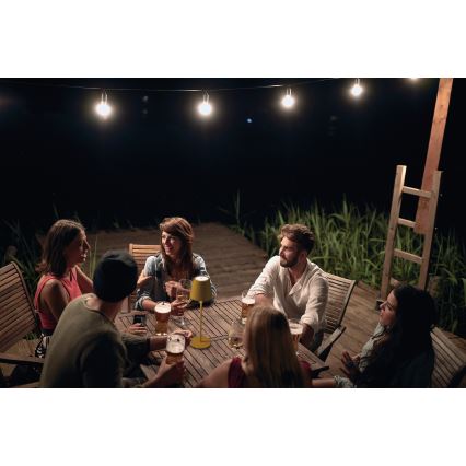 LED Himmennettävä ja ladattava pöytälamppu INITA LED/1,2W/1800 mAh IP54 keltainen