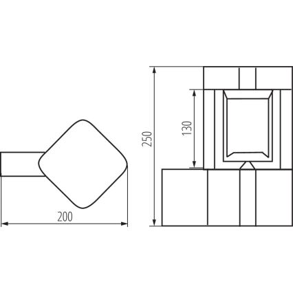 Ulkoseinävalaisin PEVO 1xGX53/11W/230V IP44 antrasiitti