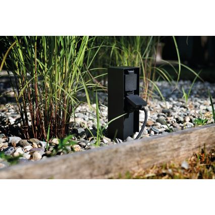 Ulkopistorasiapylväs DASTO 2Z Type E 230V IP44 antrasiitti