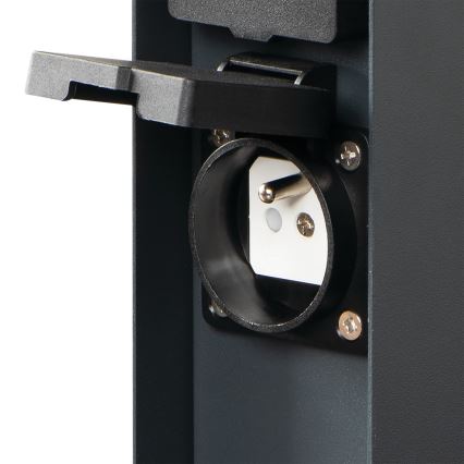 Ulkopistorasiapylväs DASTO 2Z Type E 230V IP44 antrasiitti