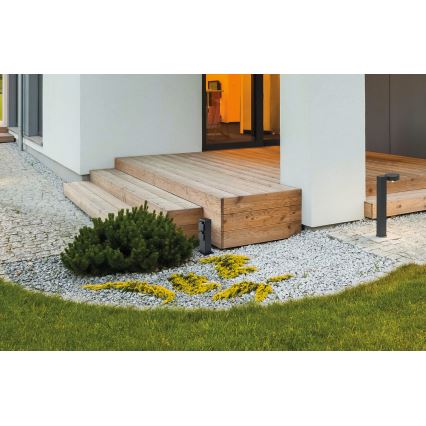 Ulkopistorasiapylväs NASTO 2Z Type E 230V IP44 antrasiitti