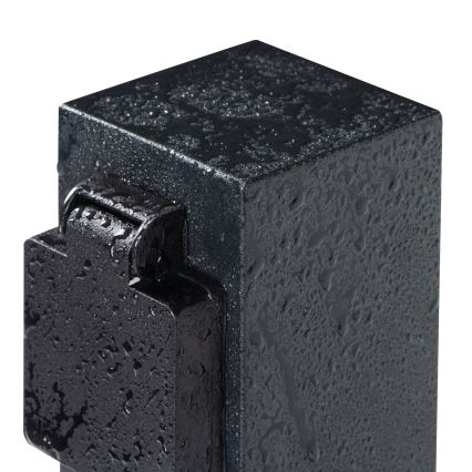 Ulkopistorasiapylväs NASTO 2Z Type E 230V IP44 antrasiitti