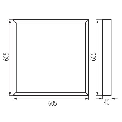 Kiinteä LED-paneeli BLINGO LED/34W/230V 4000K 60x60 cm