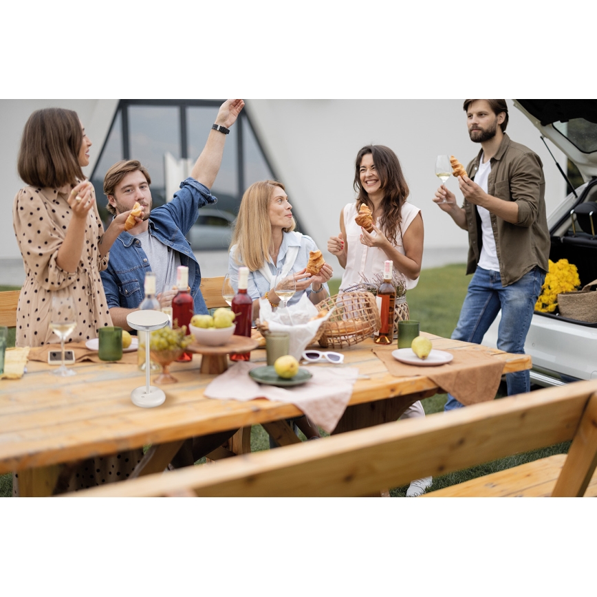 Kanlux 37310 - LED Himmennettävä ladattava lamppu FLUXY LED/1,7W/1800 mAh IP44 valkoinen