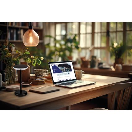 Kanlux 37311 - LED Himmennettävä ladattava lamppu FLUXY LED/1,7W/1800 mAh IP44 musta