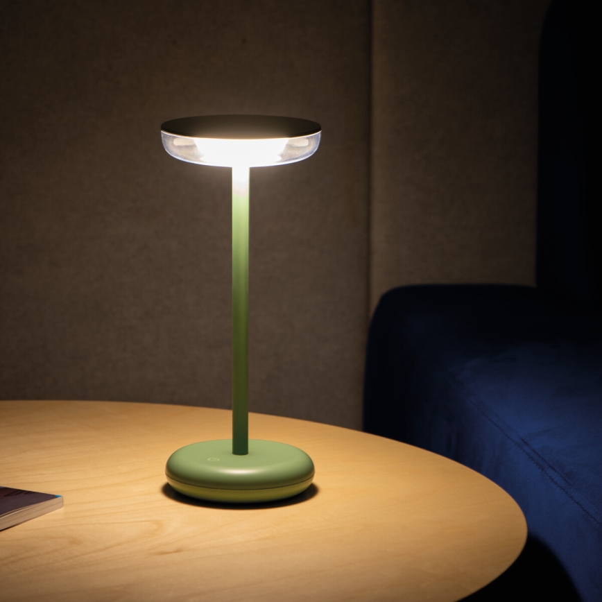 LED himmennettävä ladattava lamppu FLUXY LED/1,7W/1800 mAh IP44 vihreä