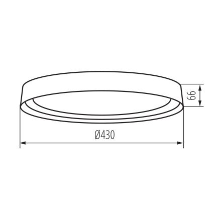 LED-kattovalaisin NIFU LED/17,8W/230V halkaisija 43 cm valkoinen