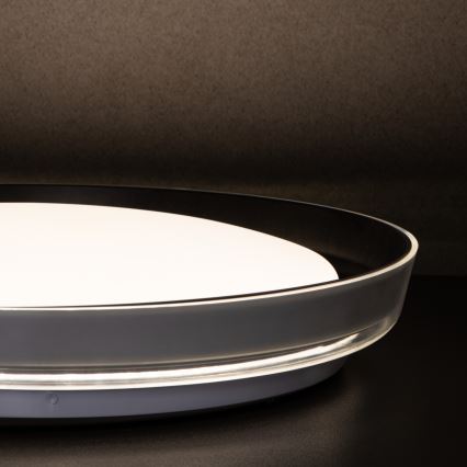 LED-kattovalaisin NIFU LED/17,8W/230V halkaisija 43 cm valkoinen/musta