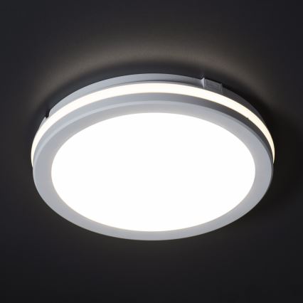 LED-ulkokattovalaisin BENO ECO LED/12W/230V 3000/4000/6500K halkaisija 20 cm IP65 valkoinen