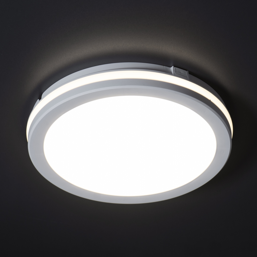 LED-ulkokattovalaisin BENO ECO LED/12W/230V 3000/4000/6500K halkaisija 20 cm IP65 valkoinen