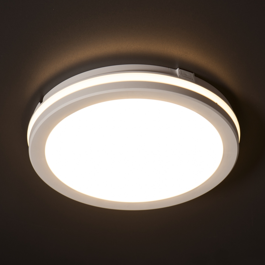 LED-ulkokattovalaisin BENO ECO LED/12W/230V 3000/4000/6500K halkaisija 20 cm IP65 valkoinen