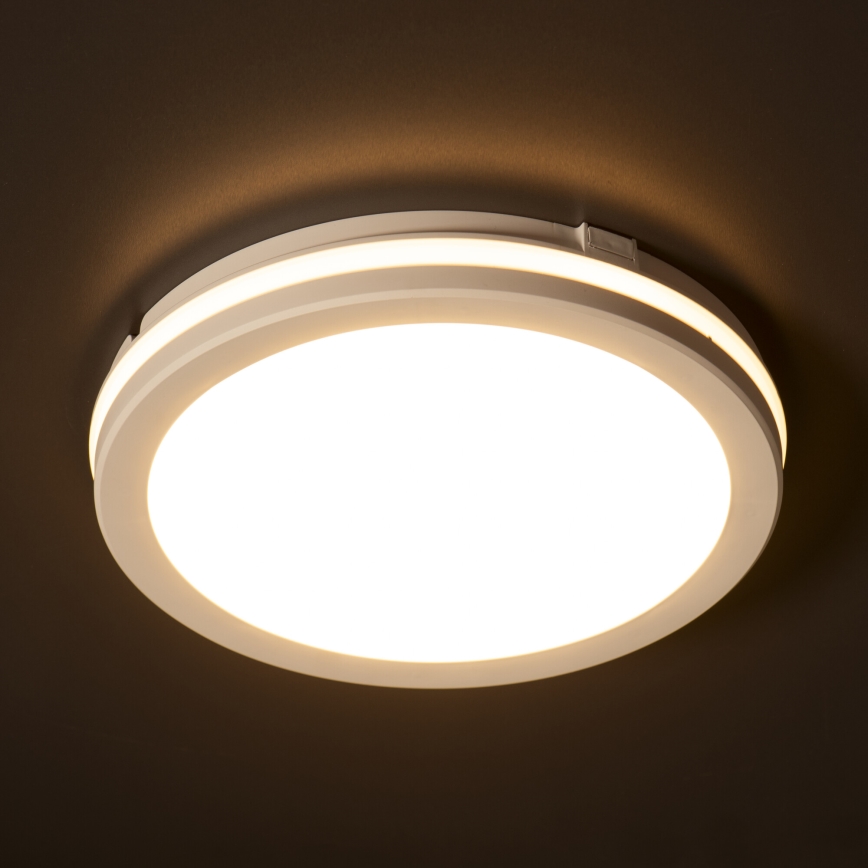 LED-ulkokattovalaisin BENO ECO LED/12W/230V 3000/4000/6500K halkaisija 20 cm IP65 valkoinen