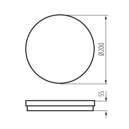 LED-ulkokattovalaisin BENO E LED/20W/230V 3000/4000/6500K halkaisija 20 cm IP65 valkoinen