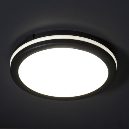 LED-ulkokattovalaisin BENO E LED/20W/230V 3000/4000/6500K halkaisija 20 cm IP65 musta