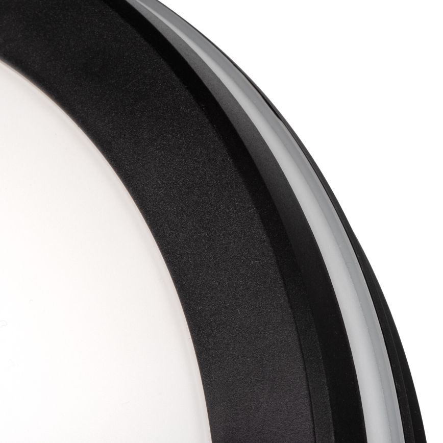 LED-ulkokattovalaisin BENO E LED/20W/230V 3000/4000/6500K halkaisija 20 cm IP65 musta
