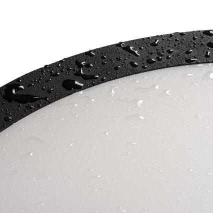 LED-ulkokattovalaisin BENO ECO LED/20W/230V 3000/4000/6500K halkaisija 20 cm IP65 musta