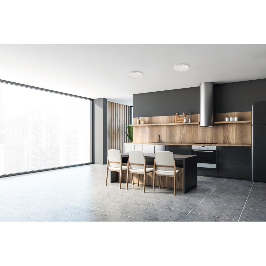 LED-ulkokattovalaisin BENO E LED/30W/230V 3000/4000/6500K halkaisija 30 cm IP65 valkoinen