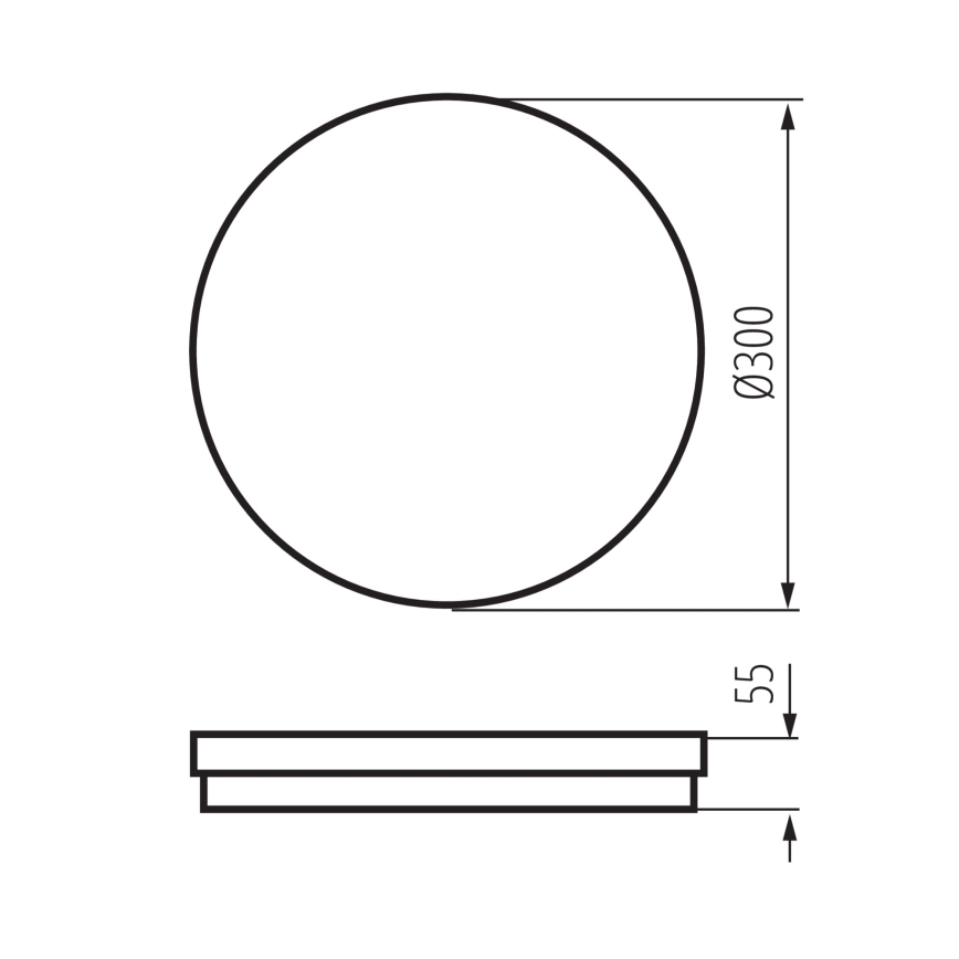 LED-ulkokattovalaisin BENO E LED/30W/230V 3000/4000/6500K halkaisija 30 cm IP65 valkoinen