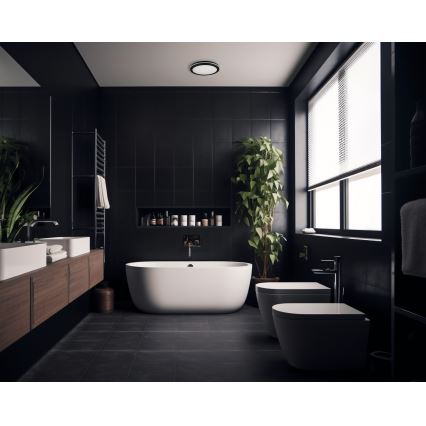 LED-ulkokattovalaisin BENO ECO LED/40W/230V 3000/4000/6500K halkaisija 40 cm IP65 musta