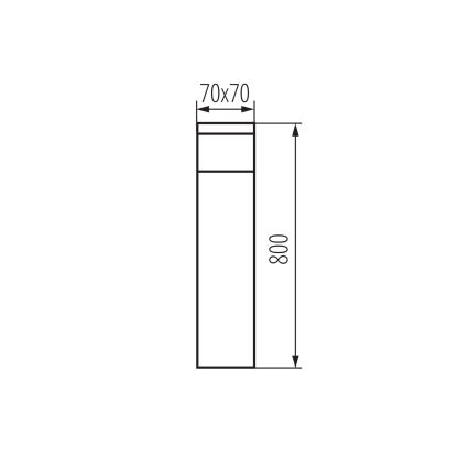 Ulkovalaisin DASTEN 1xG9/11W/230V 80 cm IP44 musta