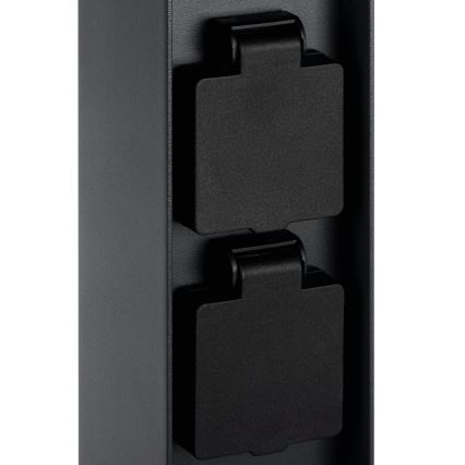 Ulkovalo 2 pistoketta DASTEN 1xG9/11W/230V 80 cm IP44 musta