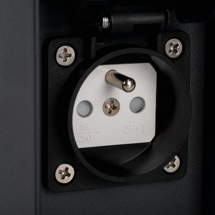 Ulkovalo 2 pistoketta DASTEN 1xG9/11W/230V 80 cm IP44 musta