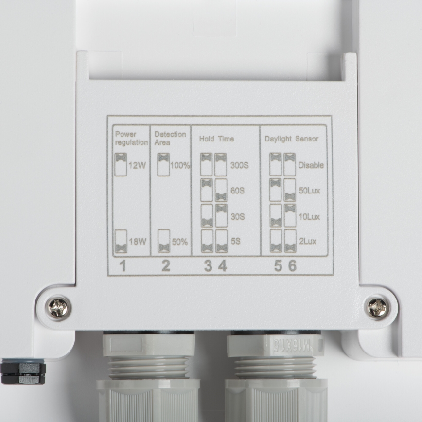 LED-ulkokattovalaisin liiketunnistimella BENO LED/12/18W/230V 3000/3500/4000K IP65 valkoinen pyöreä