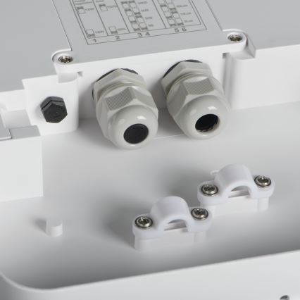 LED-ulkokattovalaisin liiketunnistimella BENO LED/24/30W/230V 3000/3500/4000K IP65 valkoinen kulmikas