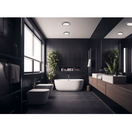 LED-ulkokattovalaisin liiketunnistimella BENO LED/12/18W/230V 3000/3500/4000K IP65 antrasiitti pyöreä