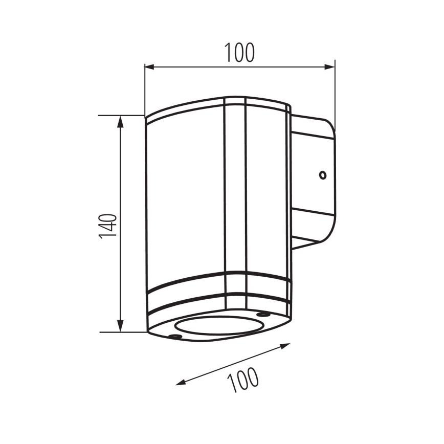 Ulkoseinävalaisin ZEVI 1xGU10/10W/230V IP54 musta