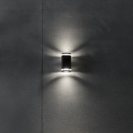 Ulkoseinävalaisin ZEVI 2xGU10/10W/230V IP54 musta