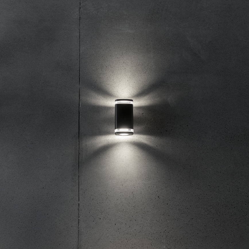 Ulkoseinävalaisin ZEVI 2xGU10/10W/230V IP54 musta