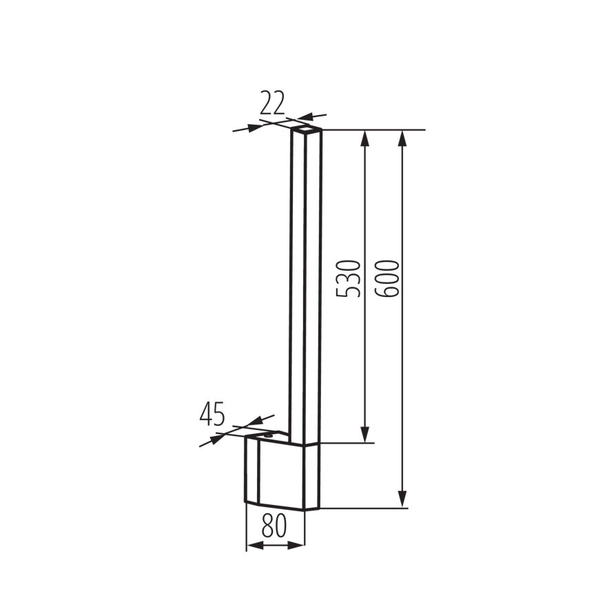 LED Ulkoseinävalaisin YALTE LED/8W/230V 4000K IP54 musta