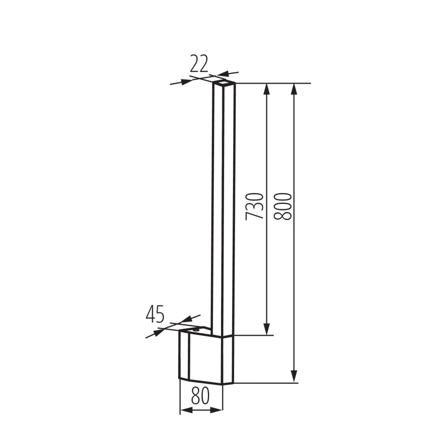 LED Ulkoseinävalaisin YALTE LED/10W/230V 3000K IP54 musta