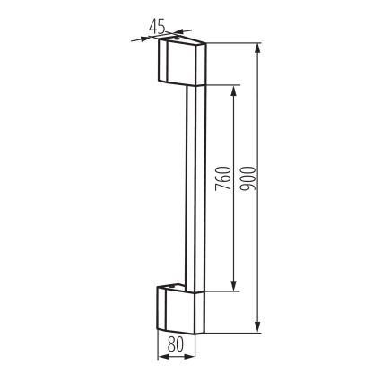 LED-ulkoseinävalaisin YALTE LED/8W/230V 3000K IP54 musta