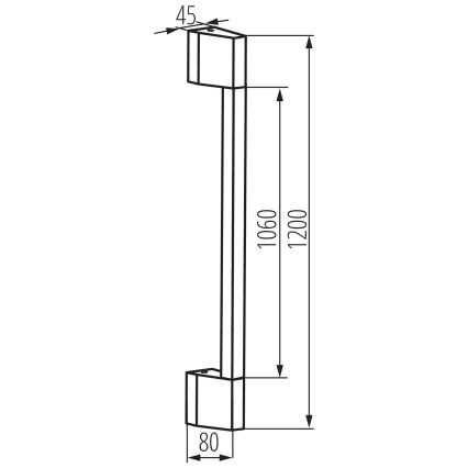 LED-ulkoseinävalaisin YALTE LED/11W/230V 3000K IP54 musta