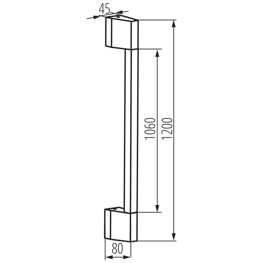 LED-ulkoseinävalaisin YALTE LED/11W/230V 3000K IP54 musta
