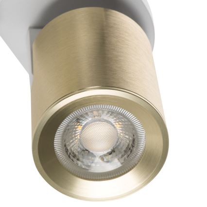 Seinäkohdevalo LAURIN 1xGU10/10W/230V messinki/valkoinen