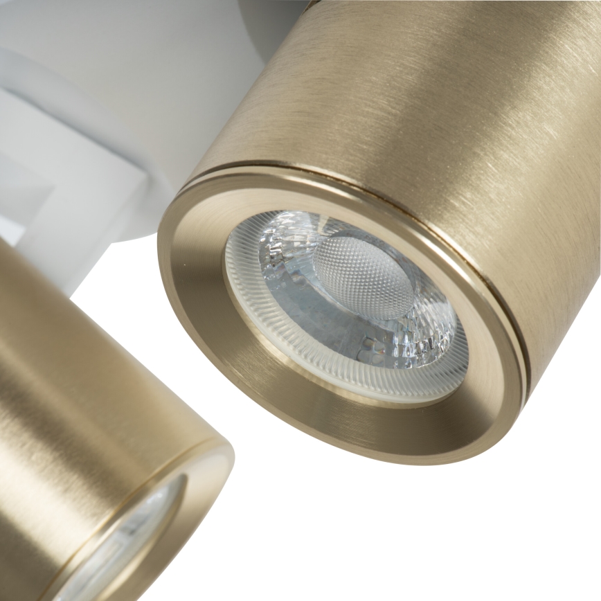 Kohdevalo LAURIN 3xGU10/10W/230V messinki/valkoinen