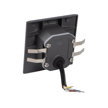 LED-portaiden valaisin liike- ja hämärätunnistimella EXIN LED/2,5W/230V 4000K IP65 antrasiitinharmaa, neliömäinen