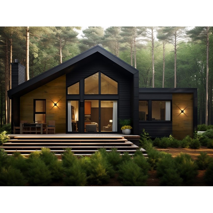 REFAZI LED ulkokäyttöön seinävalaisin, 6W/230V, IP54, musta