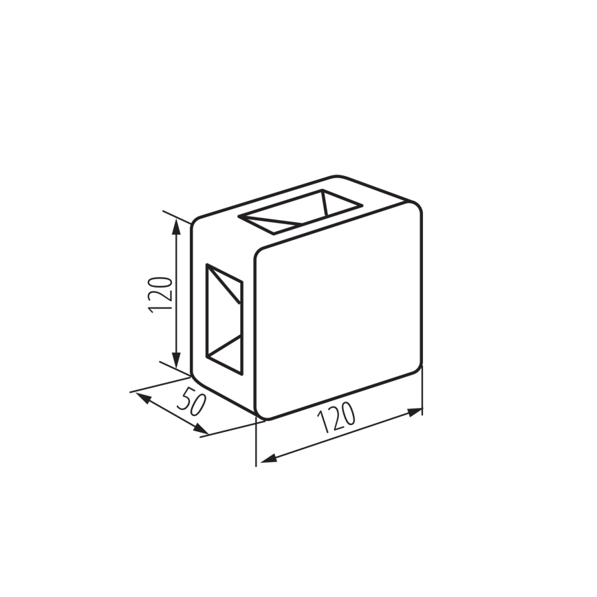 REFAZI LED ulkokäyttöön seinävalaisin, 6W/230V, IP54, musta