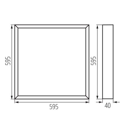 Pintaan asennettava LED-paneeli BLINGO AIO LED/40W/230V 3000/4000/6500K 60x60 cm CRI 90
