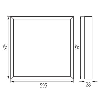 Alakattoon asennettava LED-paneeli BLINGO AIO LED/38W/230V 3000/4000/6500K 60x60 cm CRI 90