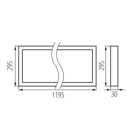 LED-alakattopaneeli BLINGO AIO LED/38W/230V 3000/4000/6500K 120x30 cm CRI 90