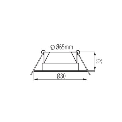 Upotettava LED-kattovalaisin FIZU LED/4W/230V 3000/4000/6500K musta