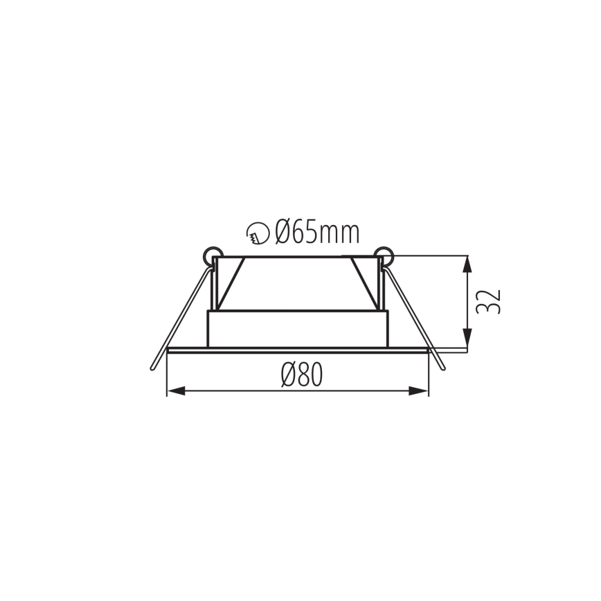 Upotettava LED-kattovalaisin FIZU LED/4W/230V 3000/4000/6500K musta