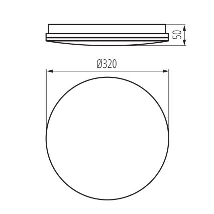 LED-kylpyhuoneen kattovalaisin ENELO LED/17W/230V Ø 32 cm IP44
