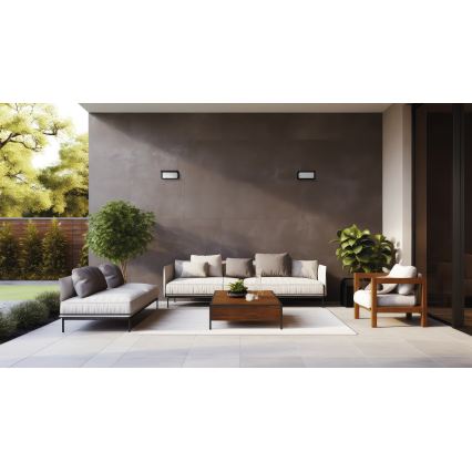 Ulkoseinävalaisin LERTO 1xE27/15W/230V IP54 musta