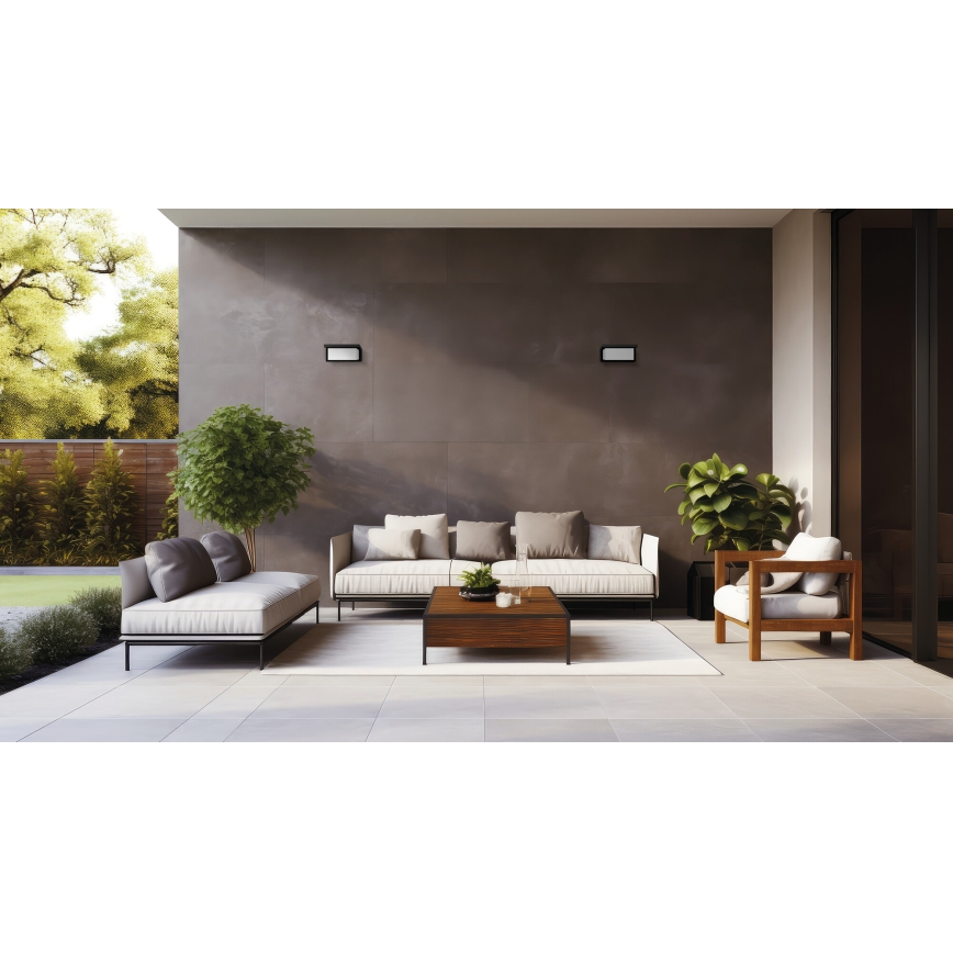 Ulkoseinävalaisin LERTO 1xE27/15W/230V IP54 musta